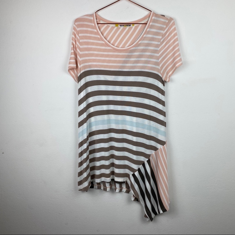 Anthro Little Yellow Button Handkerchief Hem Top M